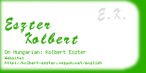 eszter kolbert business card